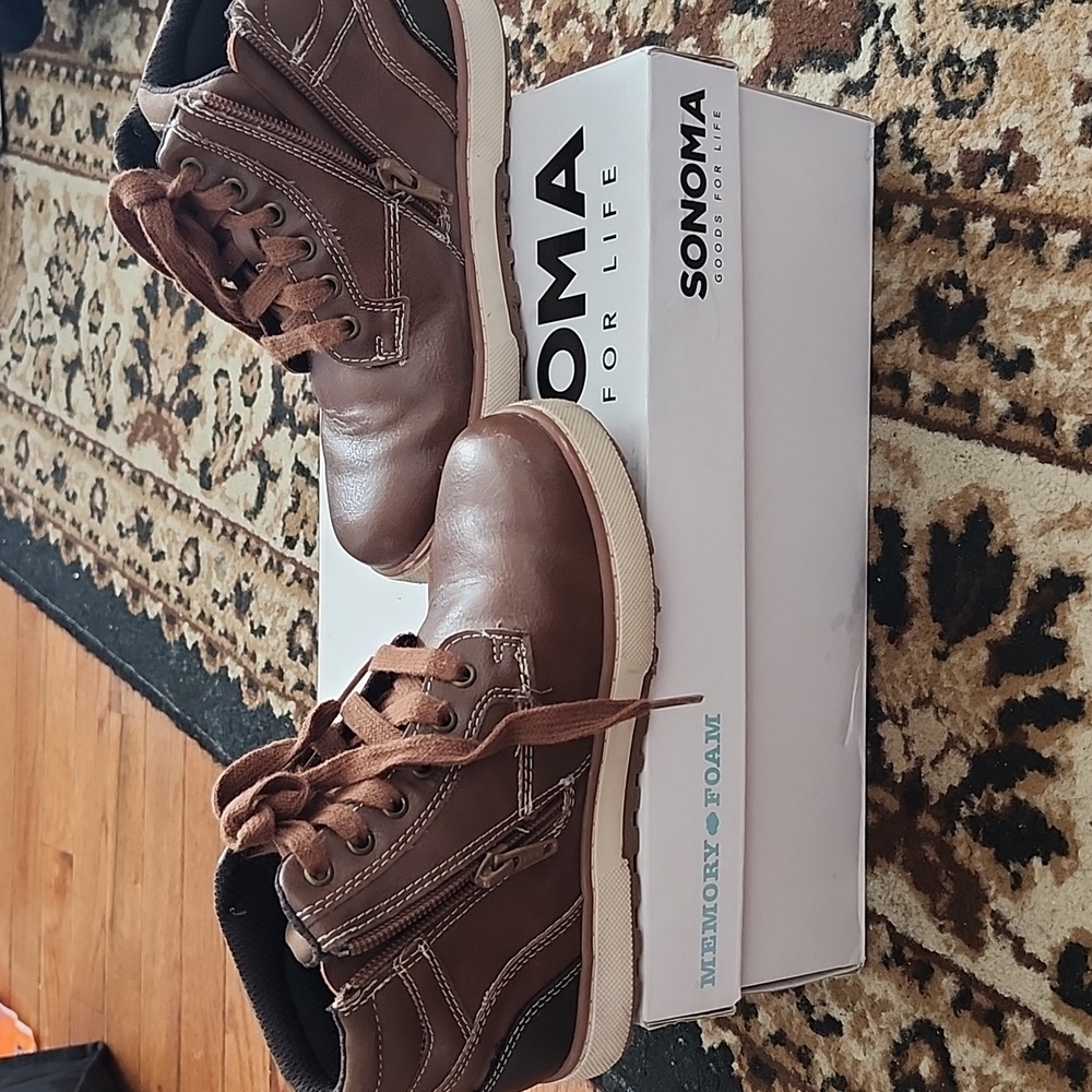 Sonoma Britpunk Casual Sneaker Boots w/zipper; Size:13, Cognac - Picture 6 of 13